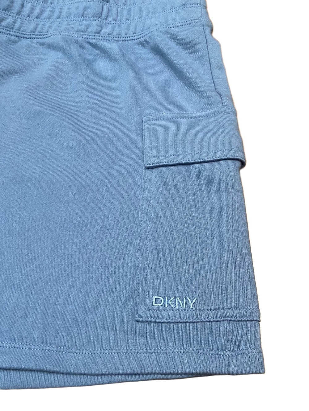 DKNY Light Blue Terry Cargo Shorts - XL - Picture 3 of 7